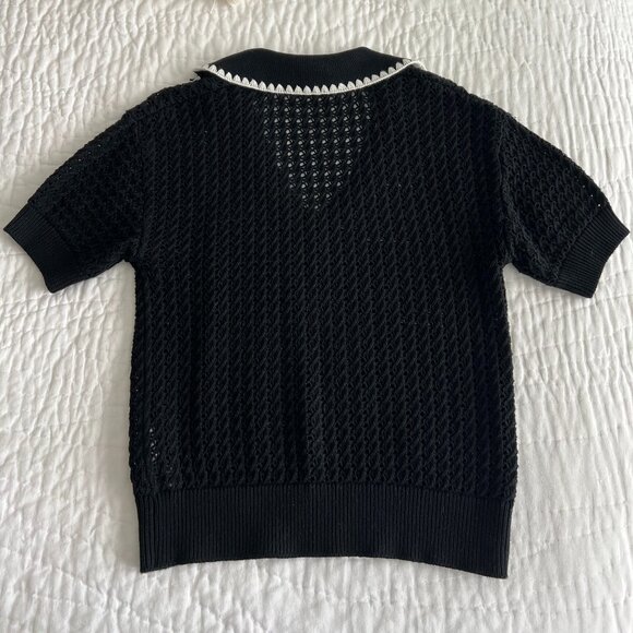 NEW Varley Monte Short-Sleeve V-Neck Sweater - Picture 4 of 4